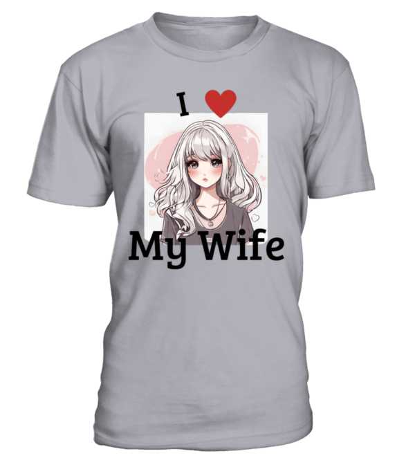 T-Shirt col rond Unisexe I love my wife – Image 11