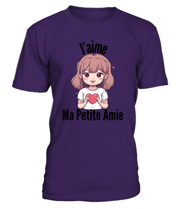 T-Shirt col rond Unisexe J'aime ma petite amie – Image 5