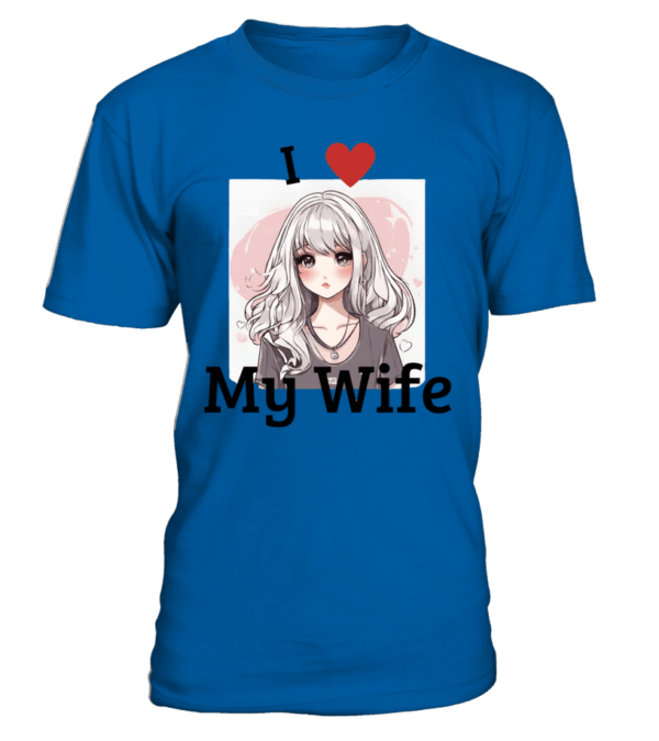 T-Shirt col rond Unisexe I love my wife – Image 17
