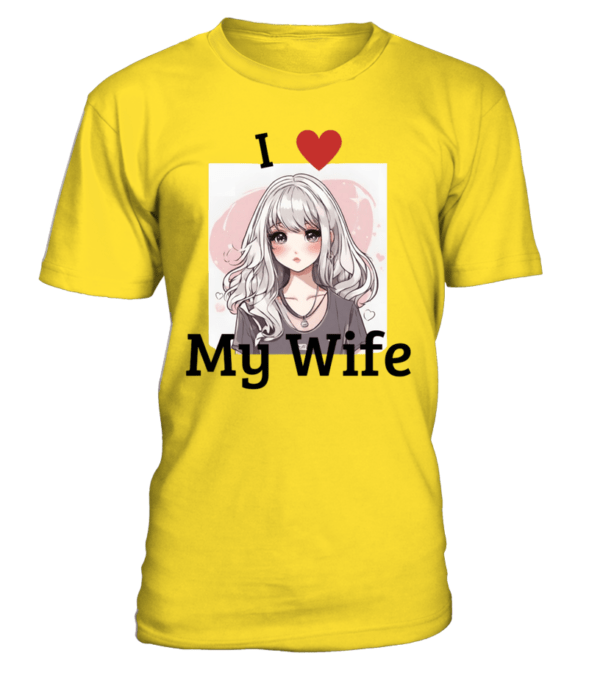 T-Shirt col rond Unisexe I love my wife – Image 19