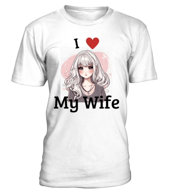 T-Shirt col rond Unisexe I love my wife – Image 21