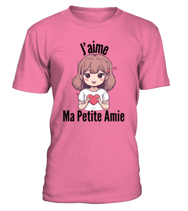 T-Shirt col rond Unisexe J'aime ma petite amie – Image 7