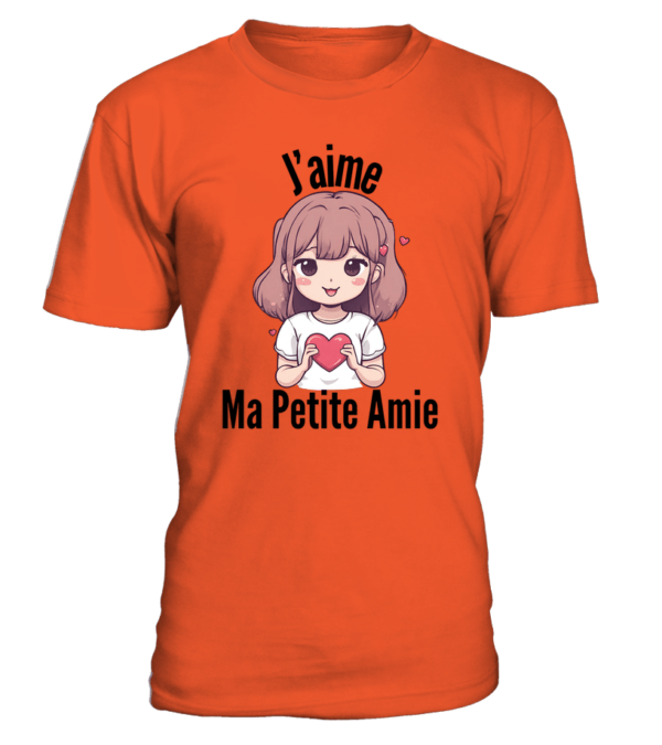 T-Shirt col rond Unisexe J'aime ma petite amie – Image 11