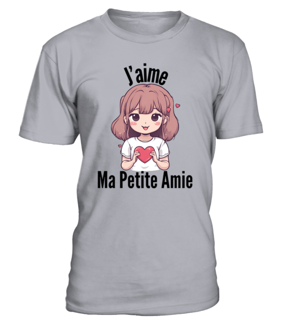 T-Shirt col rond Unisexe J'aime ma petite amie – Image 13