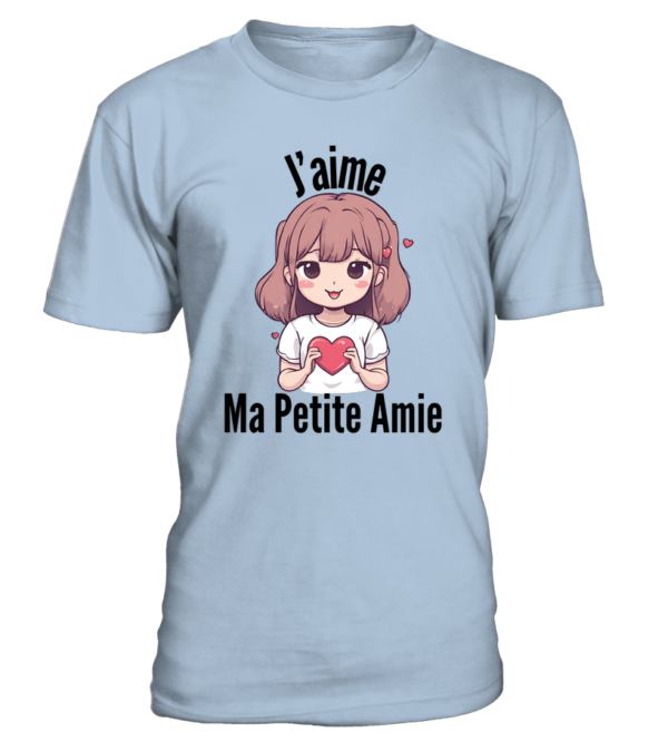 T-Shirt col rond Unisexe J'aime ma petite amie – Image 17