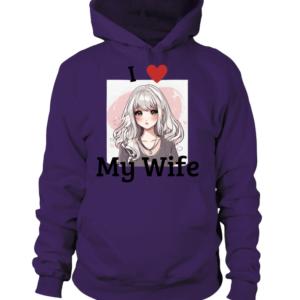 Sweat à capuche Unisexe I love my wife