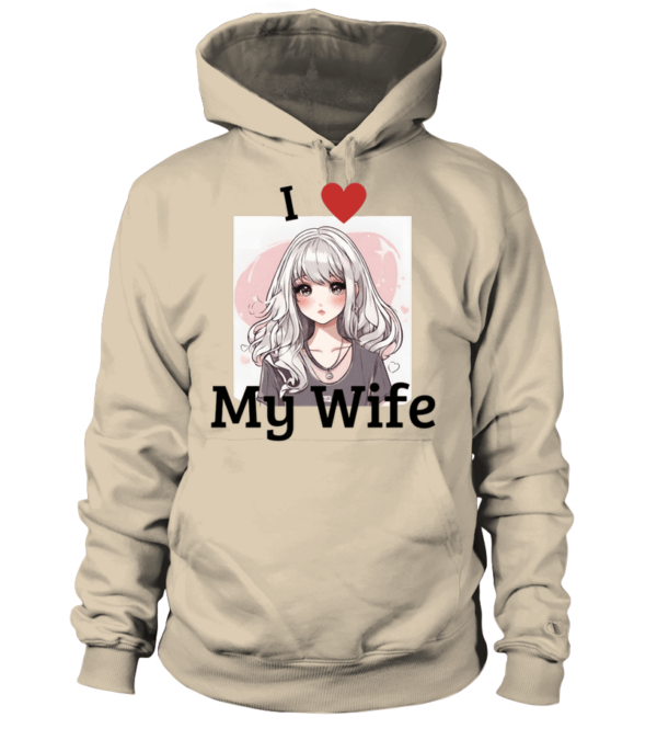 Sweat à capuche Unisexe I love my wife – Image 5