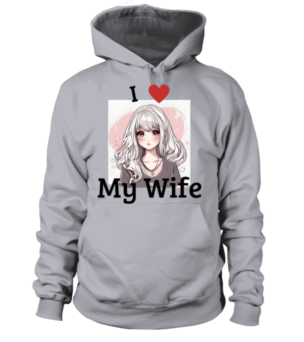 Sweat à capuche Unisexe I love my wife – Image 9
