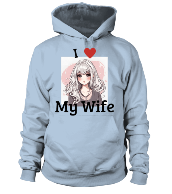 Sweat à capuche Unisexe I love my wife – Image 11