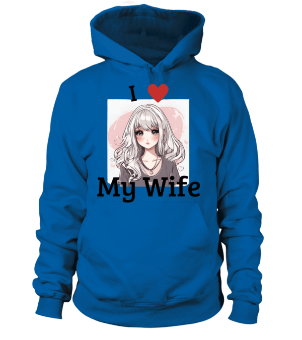 Sweat à capuche Unisexe I love my wife – Image 13