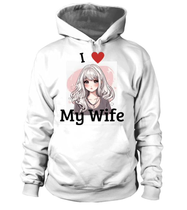 Sweat à capuche Unisexe I love my wife – Image 15