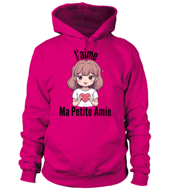 Sweat à capuche Unisexe j'aime ma petite amie – Image 5