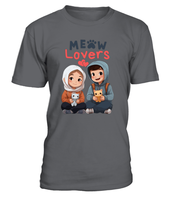 T-Shirt col rond Unisexe Meow Lovers