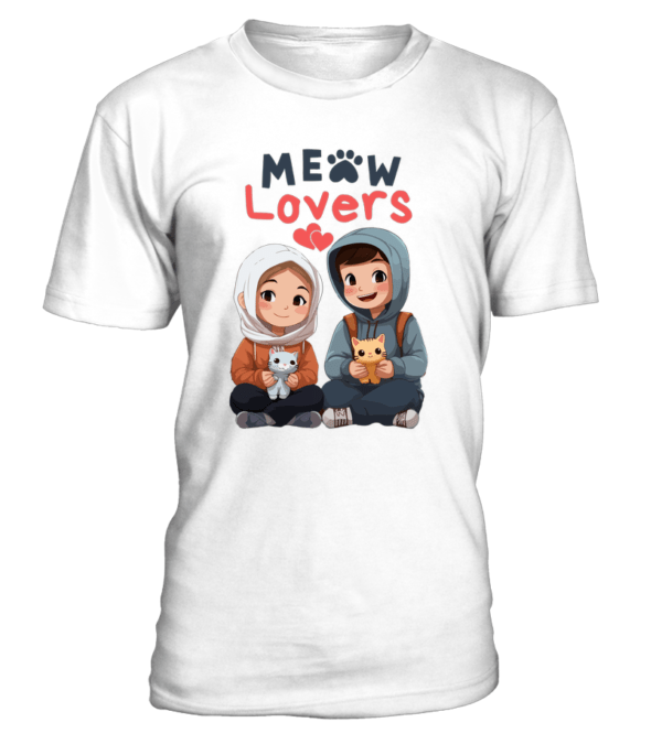 T-Shirt col rond Unisexe Meow Lovers – Image 19