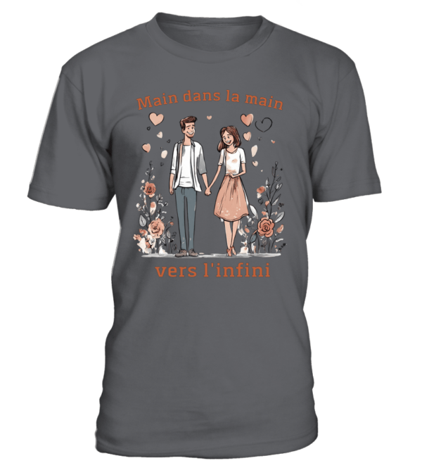 T-Shirt col rond Unisexe main dans la main, vers l'infini