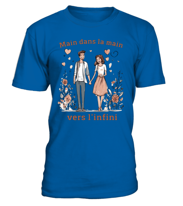 T-Shirt col rond Unisexe main dans la main, vers l'infini – Image 13