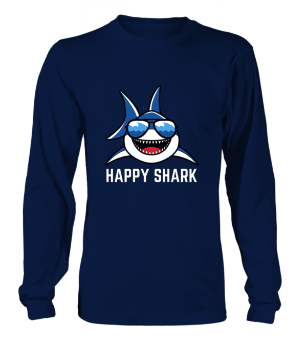T-Shirt manches longues Unisexe Happy shark – Image 3