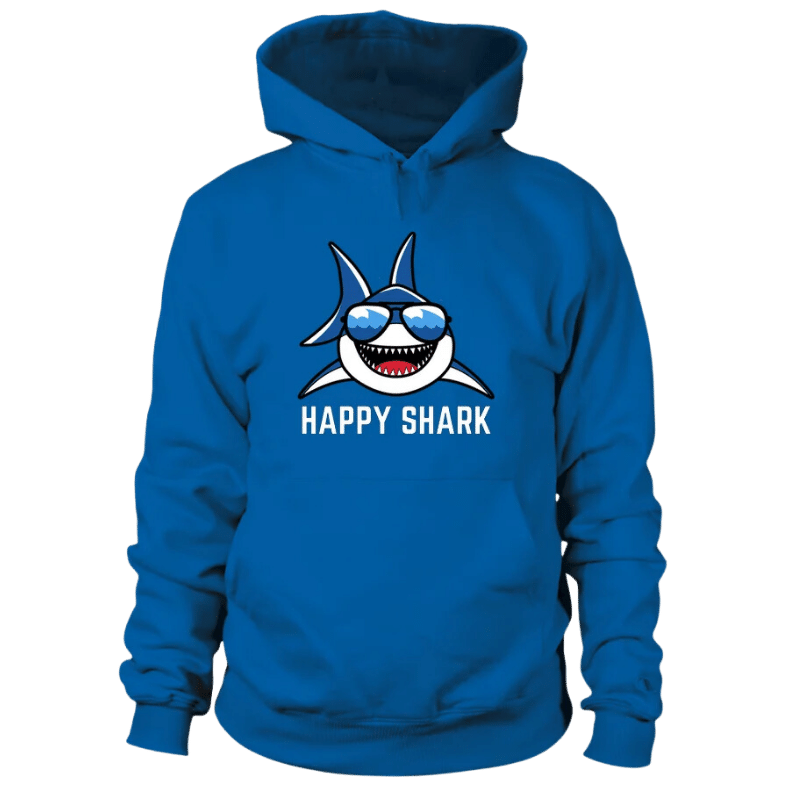 Adoptez le confort et le style avec le sweat à capuche unisexe Happy Shark. Un incontournable pour chaque garde-robe.