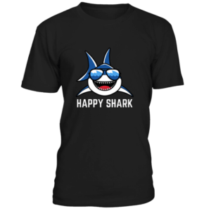 T-Shirt col rond Unisexe happy shark