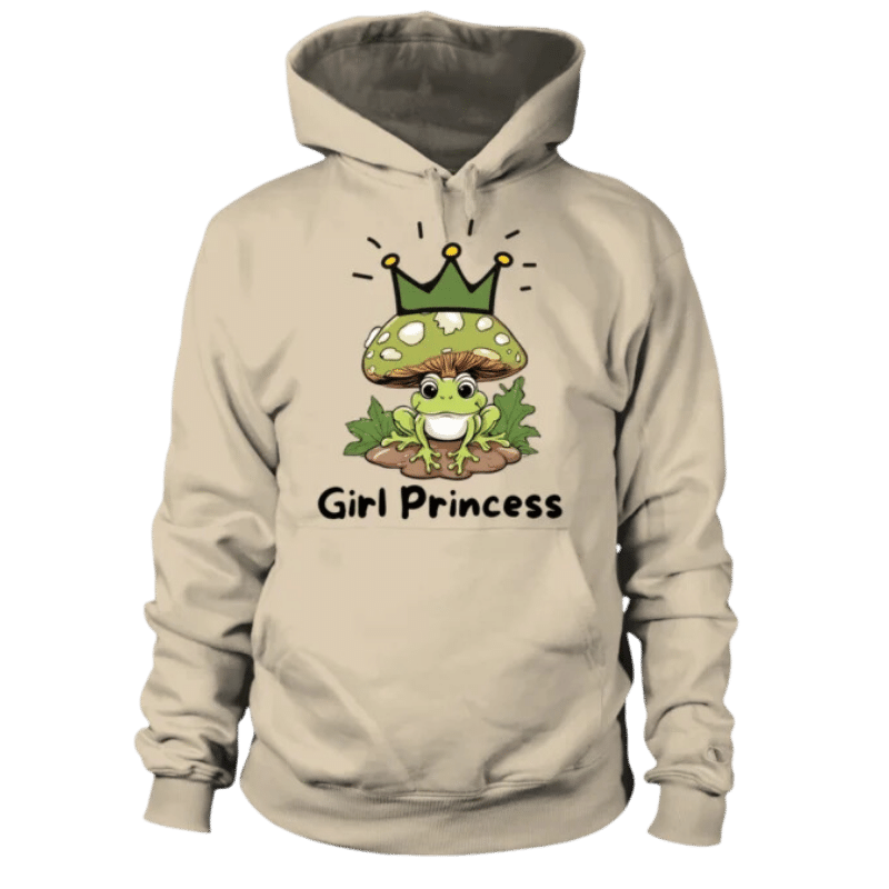 Découvrez notre sweat à capuche unisexe "Girl Princess", parfait pour un look à la fois chic et décontracté.