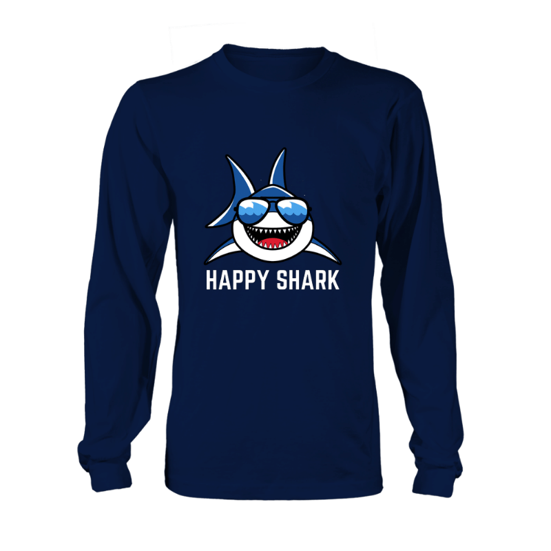 T-Shirt manches longues Unisexe Happy Shark