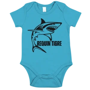 Body bébé requin blanc mixte durable