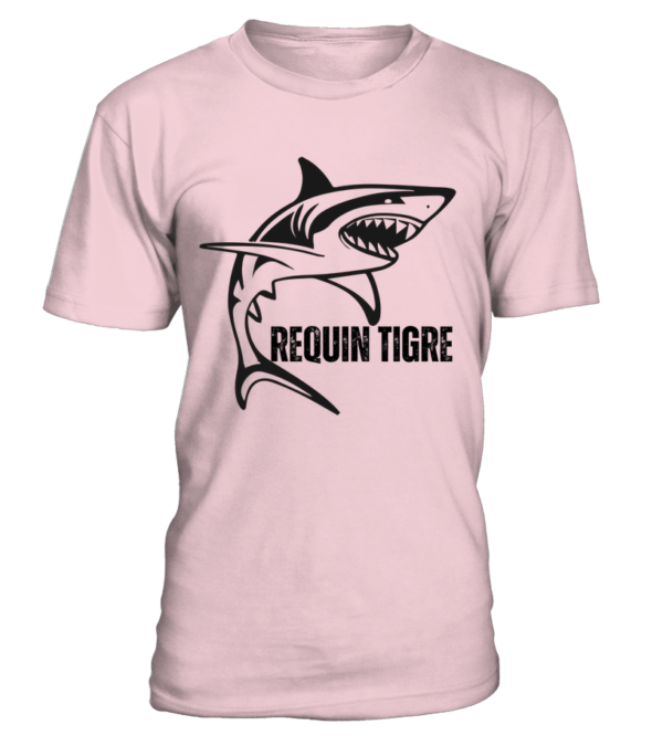 T-Shirt col rond Unisexe requin tigre – Image 3