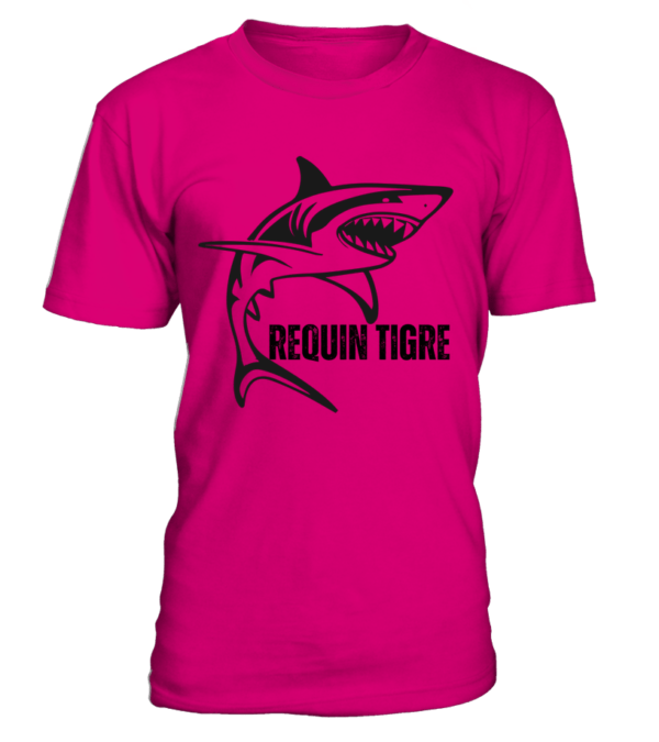 T-Shirt col rond Unisexe requin tigre – Image 5