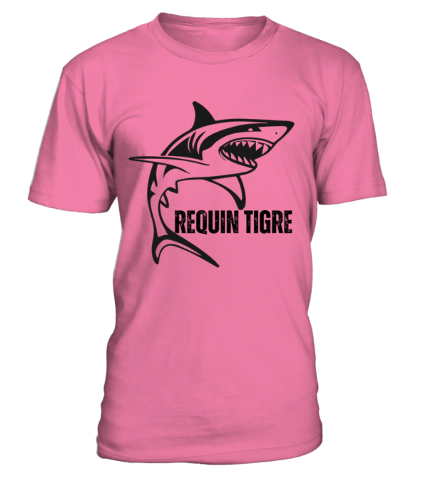 T-Shirt col rond Unisexe requin tigre – Image 7