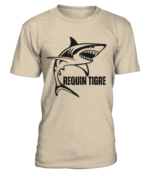 T-Shirt col rond Unisexe requin tigre – Image 9