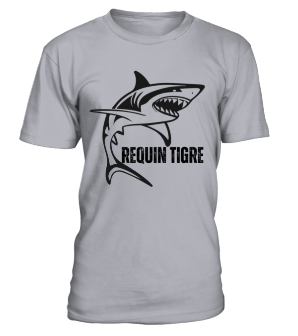 T-Shirt col rond Unisexe requin tigre – Image 13