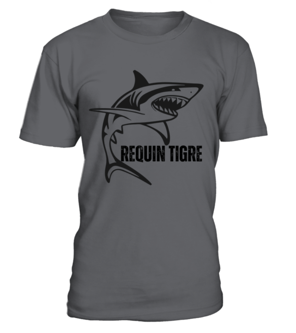 T-Shirt col rond Unisexe requin tigre