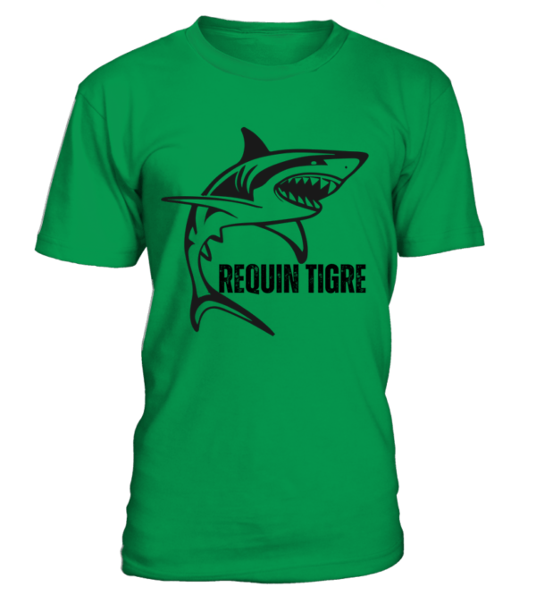 T-Shirt col rond Unisexe requin tigre – Image 15