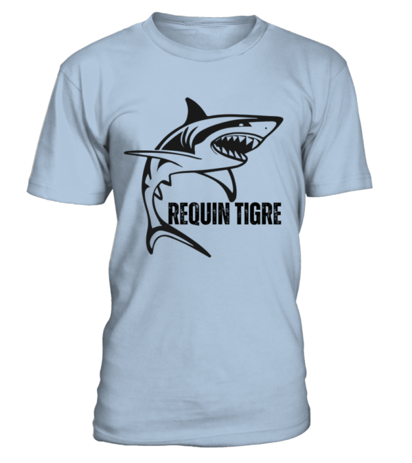 T-Shirt col rond Unisexe requin tigre – Image 17