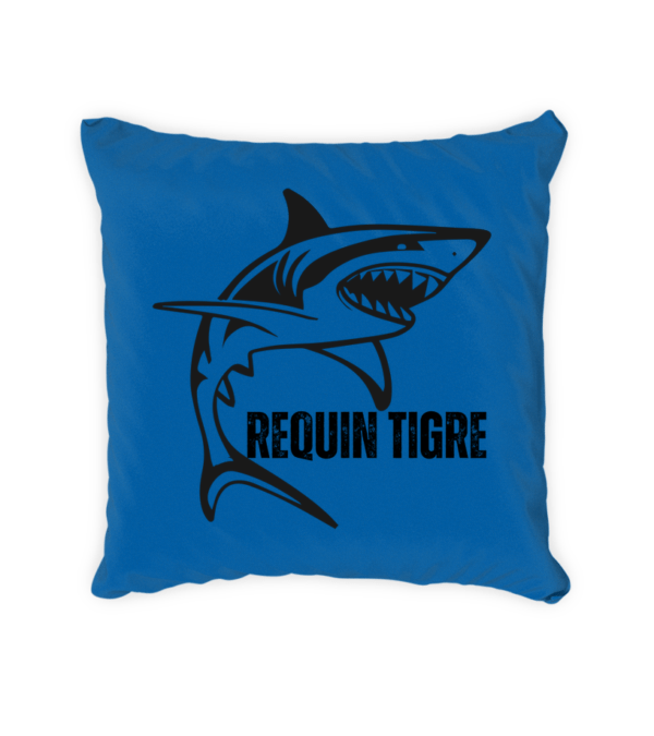 Coussin carré en satin requin tigre – Image 8
