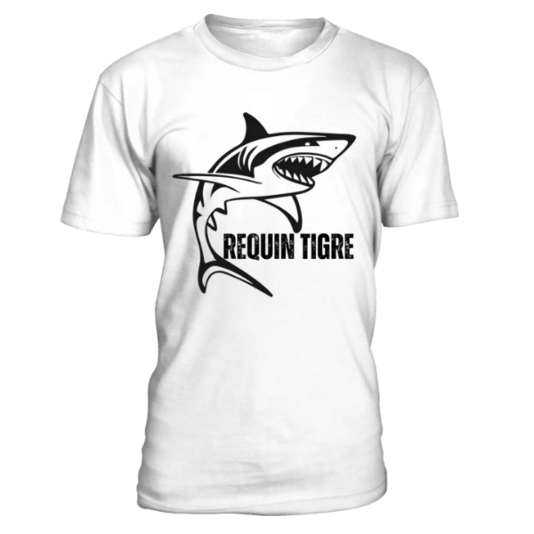 T-Shirt col rond Unisexe requin tigre