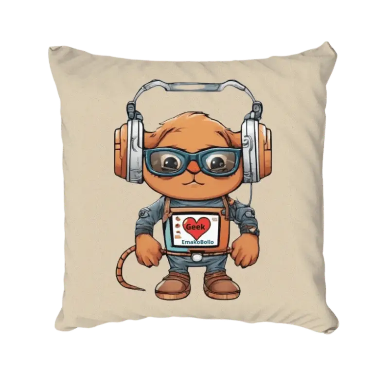 Découvrez notre Coussin I Love Geek, un coussin carré original conçu spécialement pour les geeks et les nerds passionnés de jeux vidéo.