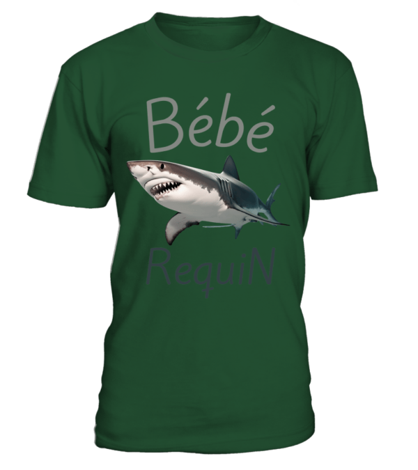 T-Shirt Bébé Requin - Doux, Confortable et Durable - Col Rond Unisexe pour Homme et Femme – Image 11