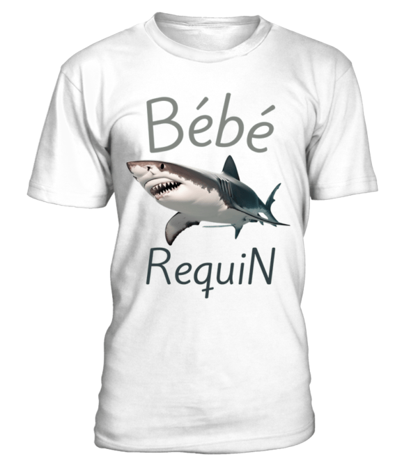 T-Shirt Bébé Requin - Doux, Confortable et Durable - Col Rond Unisexe pour Homme et Femme – Image 17