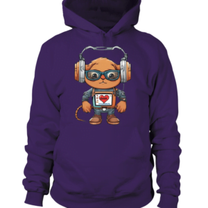 Sweat à capuche Unisexe I love geek