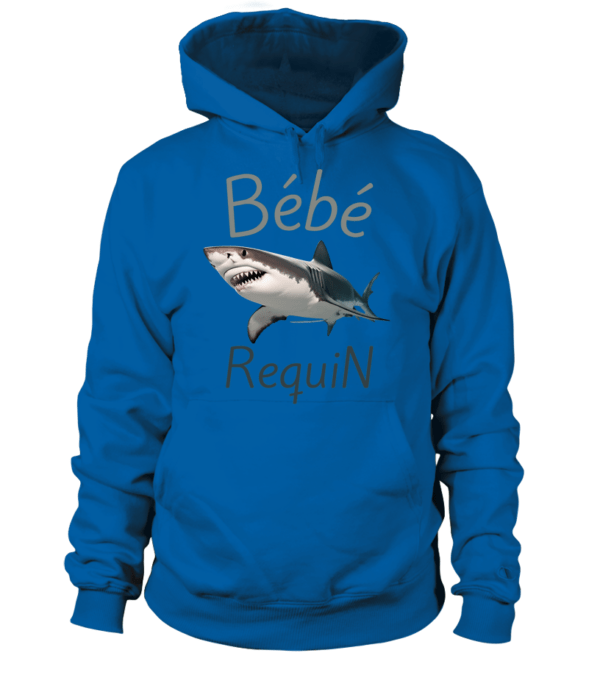 Sweat à capuche Unisexe bébé requin blanc - Le style chic et décontracté pour les amoureux des requins ! – Image 7