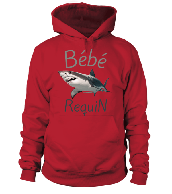 Sweat à capuche Unisexe bébé requin blanc - Le style chic et décontracté pour les amoureux des requins ! – Image 13