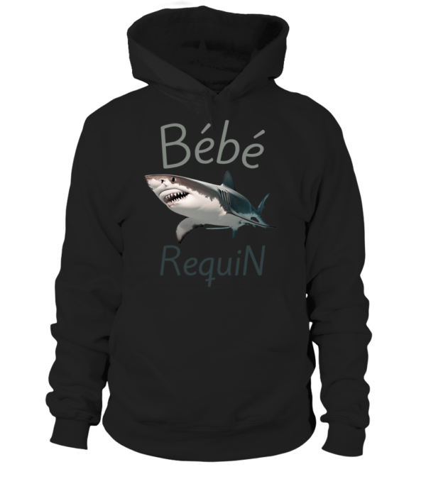 Sweat à capuche Unisexe bébé requin blanc - Le style chic et décontracté pour les amoureux des requins ! – Image 15