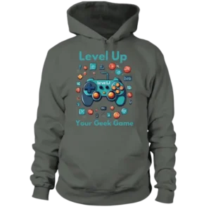 Sweat à capuche Unisexe Level Up Your Geek Game