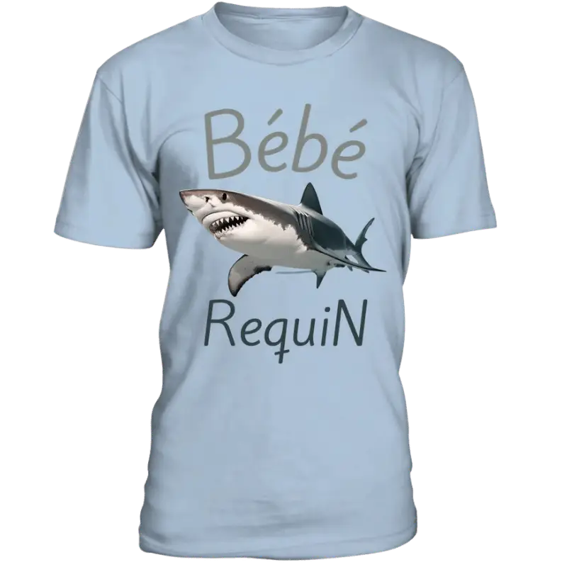 Commandez dès maintenant et faites sensation avec notre T-Shirt Bébé Requin.