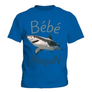 T-Shirt Enfant bébé requin - Doux, Confortable et Durable.
