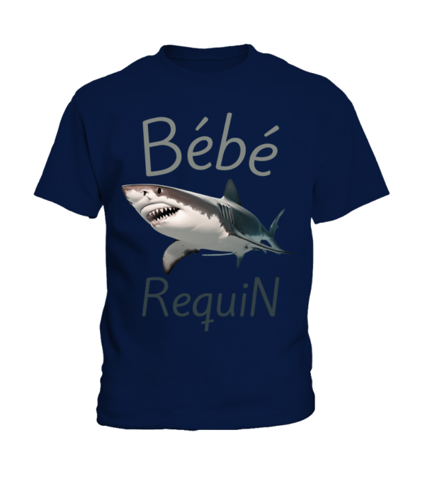 T-Shirt Enfant bébé requin – Doux, Confortable et Durable. – Image 3