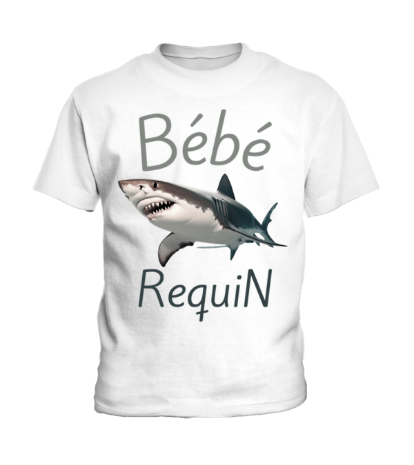 T-Shirt Enfant bébé requin – Doux, Confortable et Durable. – Image 5