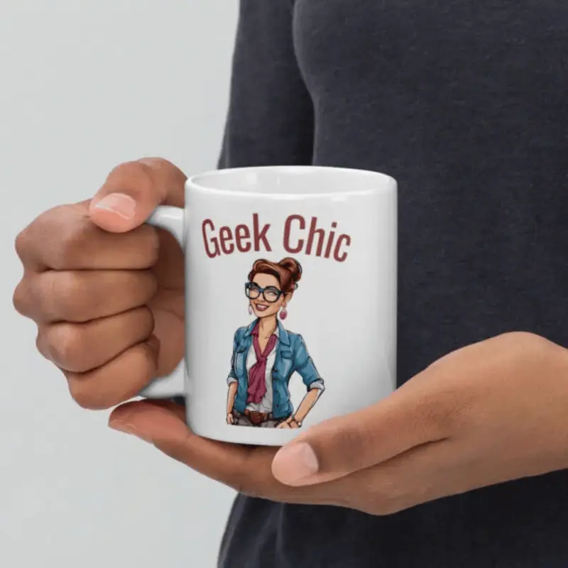 le mug blanc brillant geek chic : L’accessoire ultime du geek