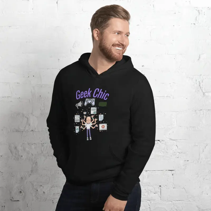 Plongez dans l’univers du confort ultime et du style geek avec notre geek chic sweat à capuche unisexe